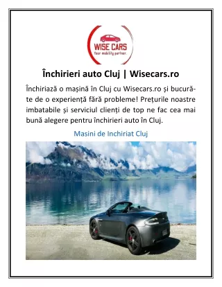 Închirieri auto Cluj  Wisecars.ro