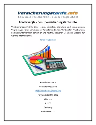 Fonds vergleichen  Versicherungstarife.info