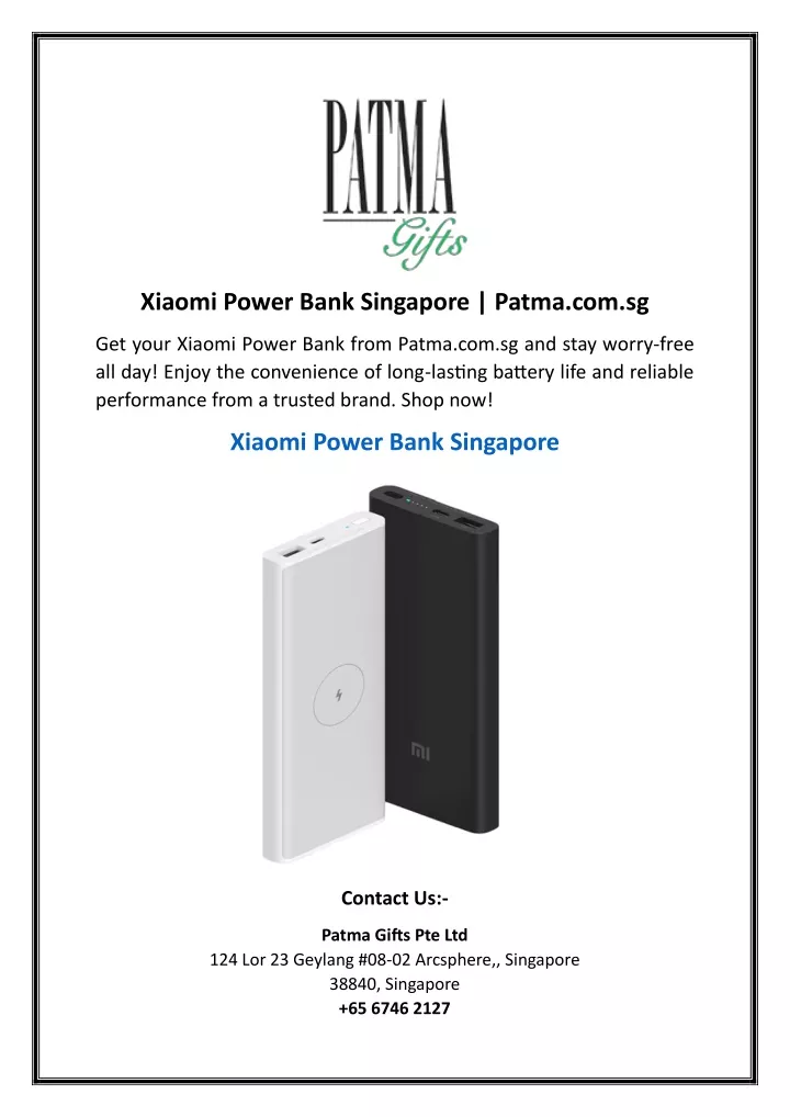 xiaomi power bank singapore patma com sg