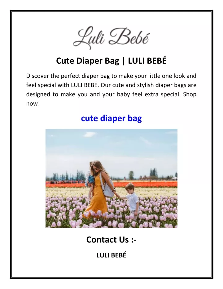 cute diaper bag luli beb