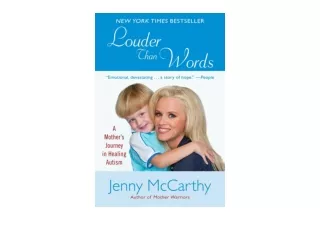 Ebook download Louder Than Words A Mothers Journey in Healing Autism for android