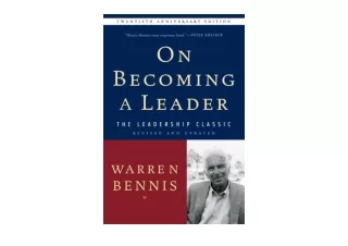 Kindle online PDF On Becoming A Leader free acces