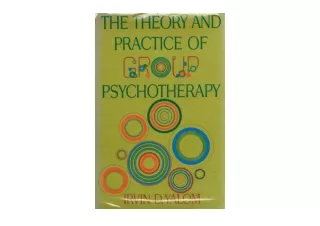 Kindle online PDF The theory and practice of group psychotherapy unlimited