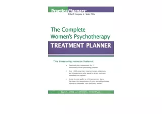 Download The Complete Womens Psychotherapy Treatment Planner for ipad