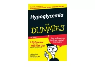 Download PDF Hypoglycemia For Dummies free acces