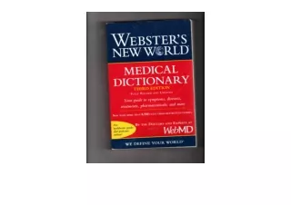 Kindle online PDF Websters New World Medical Dictionary 3rd Edition unlimited
