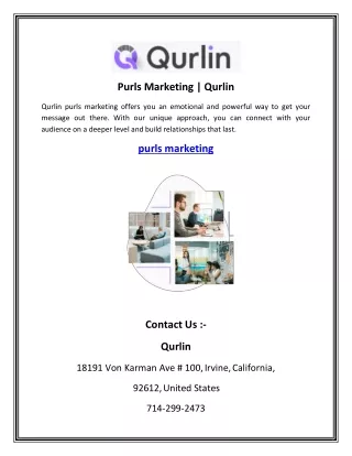 Purls Marketing   Qurlin
