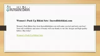 Women's Push Up Bikini Sets  Incrediblebikini.com