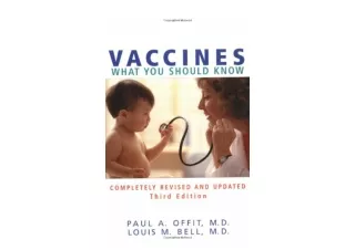Download Vaccines What You Should Know Third Edition for ipad