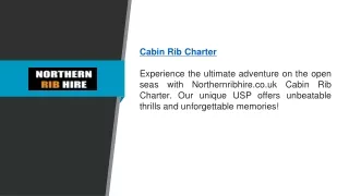 Cabin Rib Charter | Northernribhire.co.uk