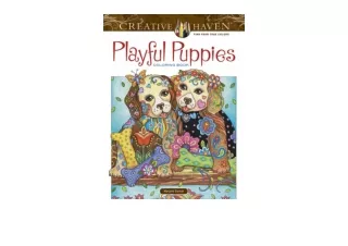 Ebook download Creative Haven Playful Puppies Coloring Book Relax  and  Find You