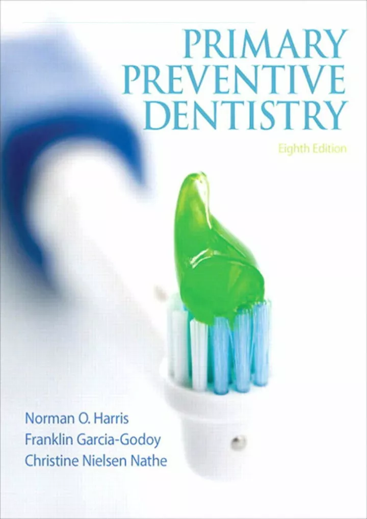 primary preventive dentistry download pdf read