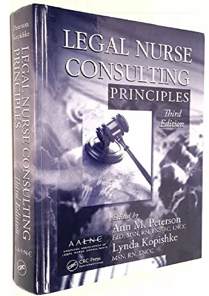 legal nurse consulting principles 3rd edition