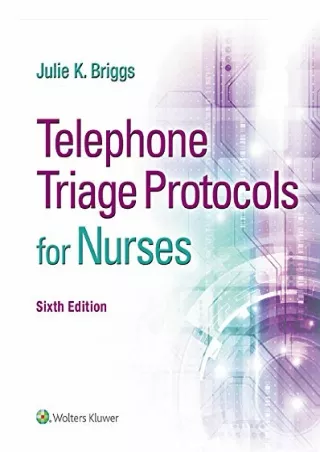 PDF Download Telephone Triage Protocols for Nurses epub