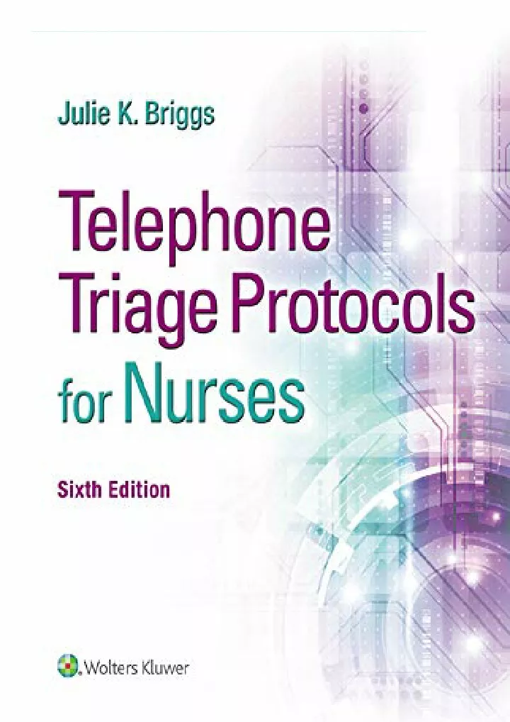 telephone triage protocols for nurses download