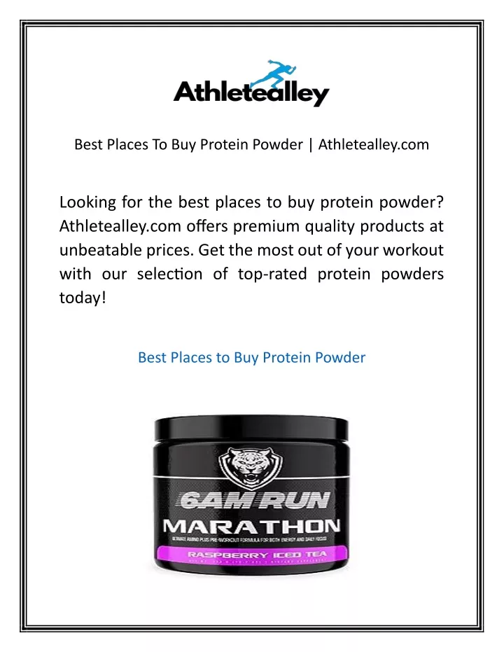 best places to buy protein powder athletealley com