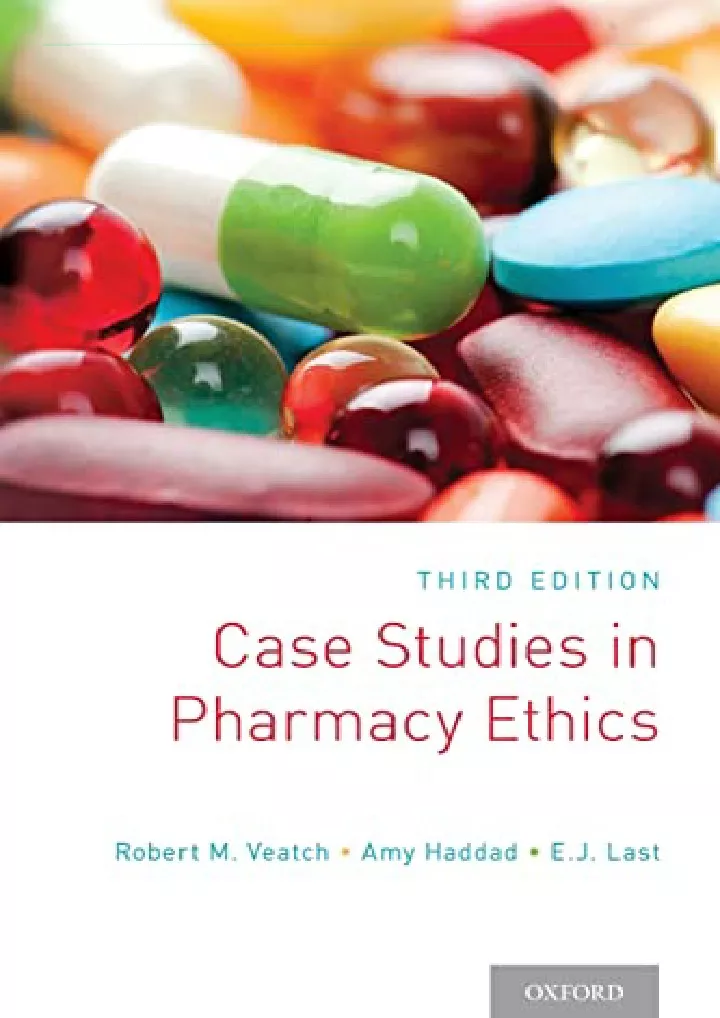 case studies in pharmacy ethics third edition