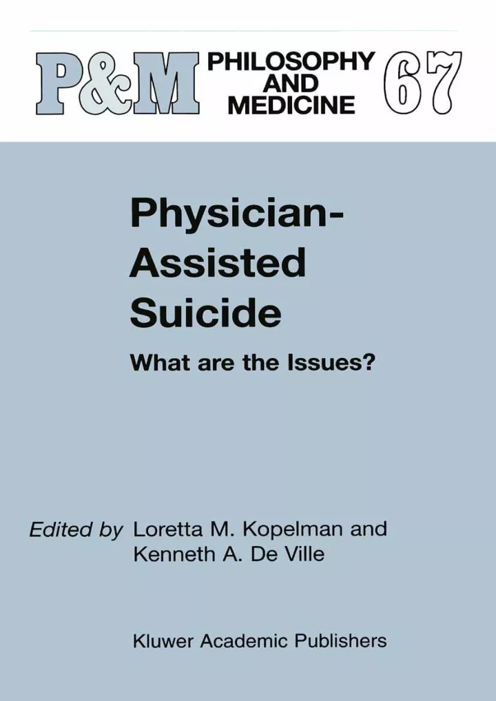 physician assisted suicide what are the issues