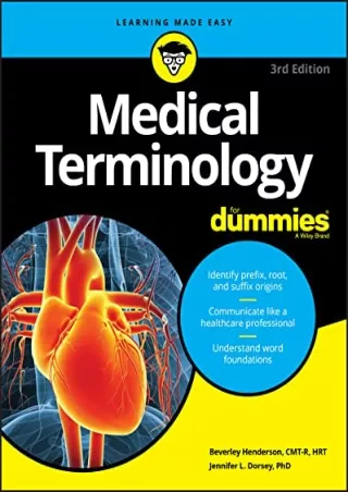 PDF Medical Terminology For Dummies free