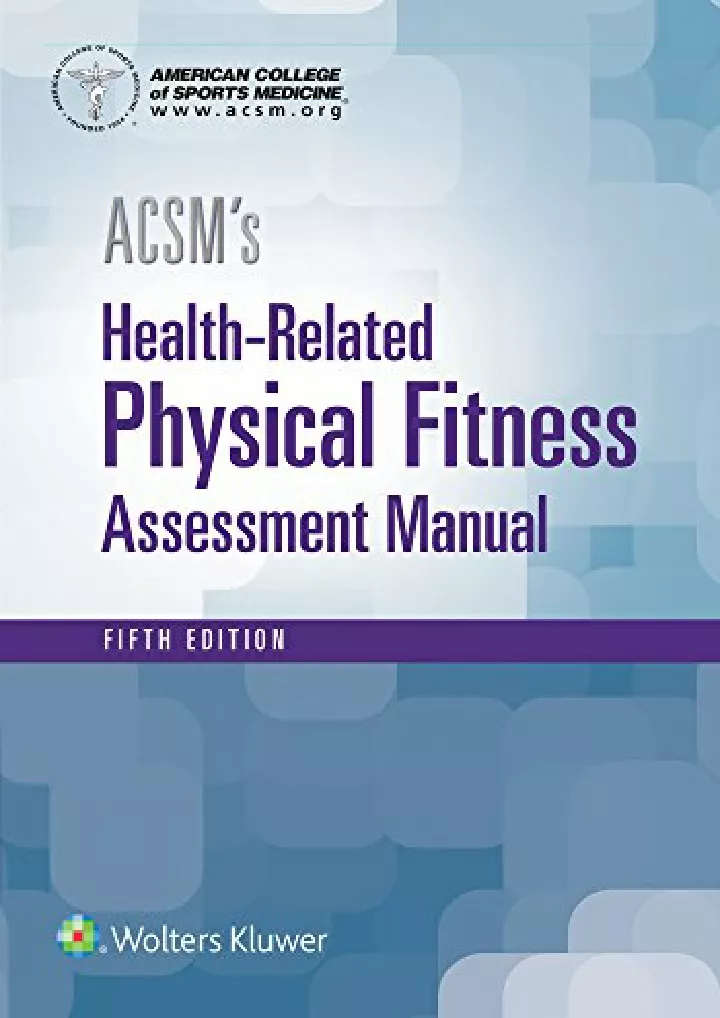acsm s health related physical fitness assessment