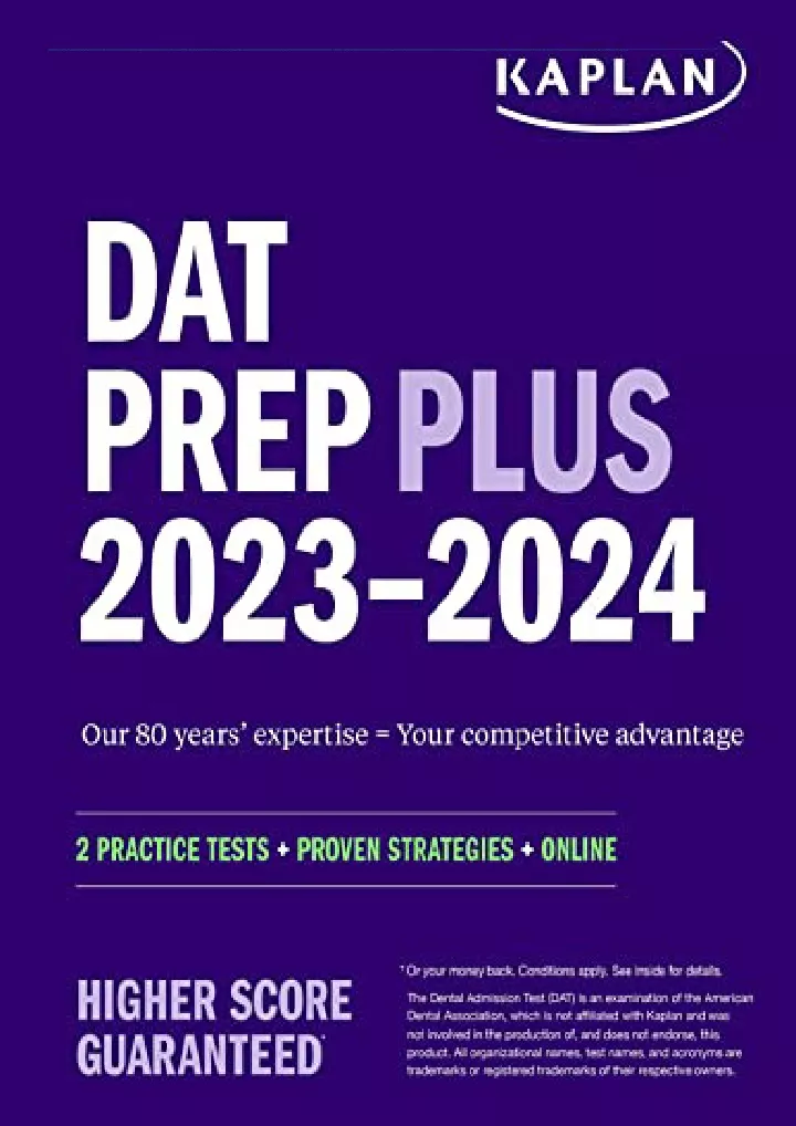 dat prep plus 2023 2024 2 practice tests proven