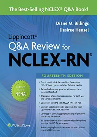 DOWNLOAD [PDF] Lippincott Q&A Review for NCLEX-RN (Lippioncott's Review For NCLE