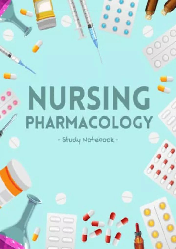 nursing pharmacology study notebook blank
