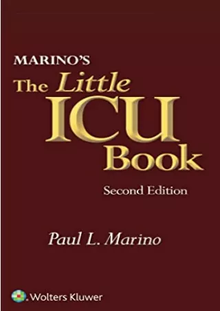 [PDF] DOWNLOAD EBOOK Marino's The Little ICU Book full