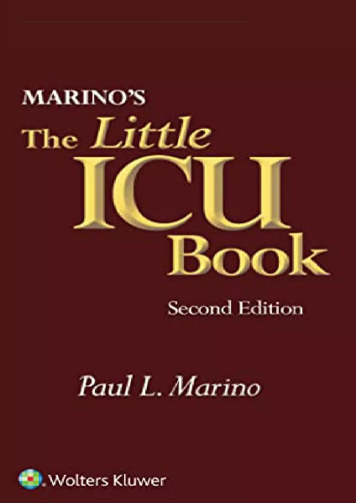 marino s the little icu book download pdf read