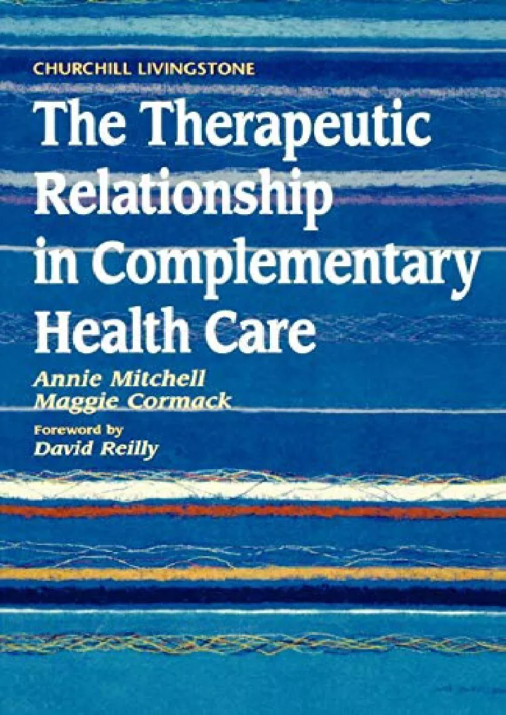 the therapeutic relationship in complementary