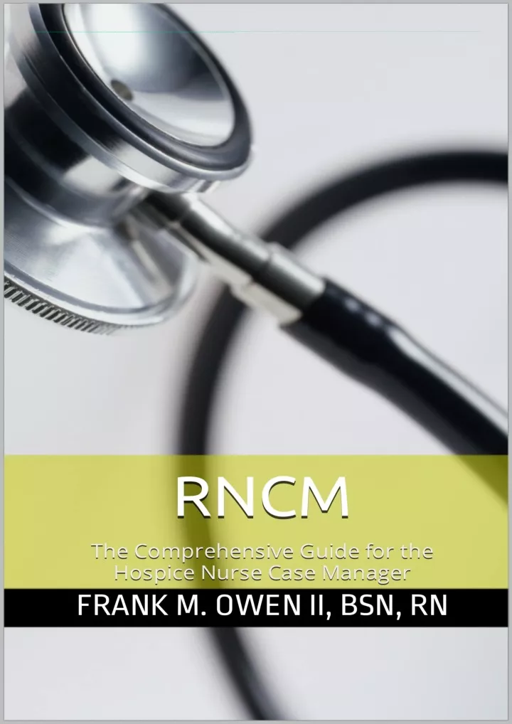 rncm the comprehensive guide for the hospice