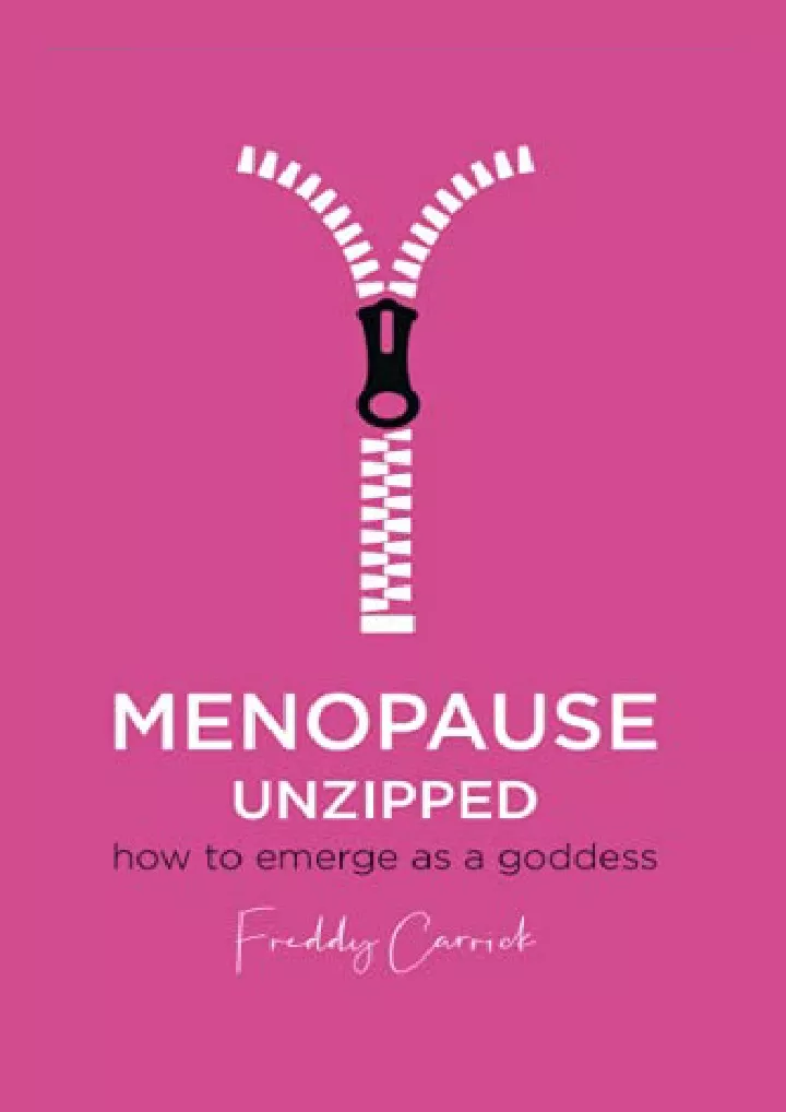 menopause unzipped how to emerge as a goddess