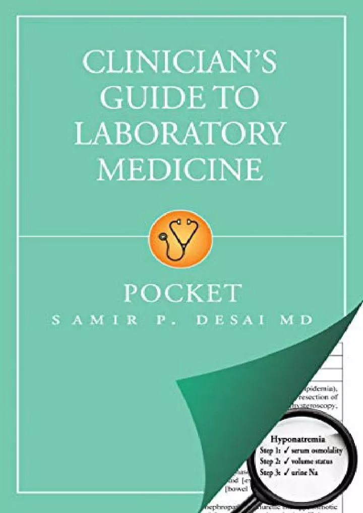 clinician s guide to laboratory medicine pocket