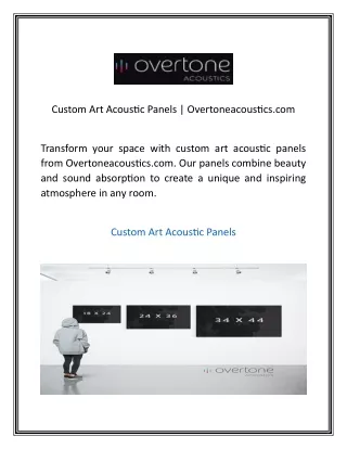 Custom Art Acoustic Panels  Overtoneacoustics