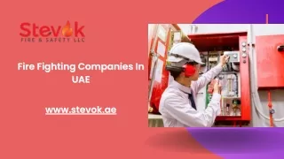 Fire Fighting Companies In UAE
