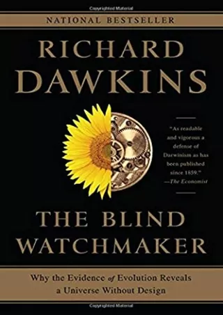 PDF_ The Blind Watchmaker: Why the Evidence of Evolution Reveals a Universe without