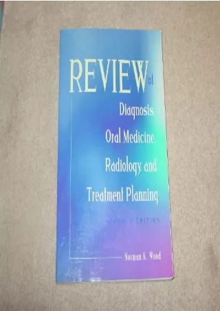 Download Book [PDF] Review of Diagnosis, Oral Medicine, Radiology, and Treatment Planning