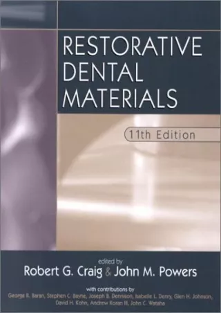 [PDF READ ONLINE] Restorative Dental Materials