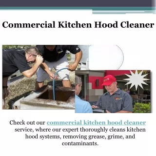 Commercial Kitchen Hood Cleaner