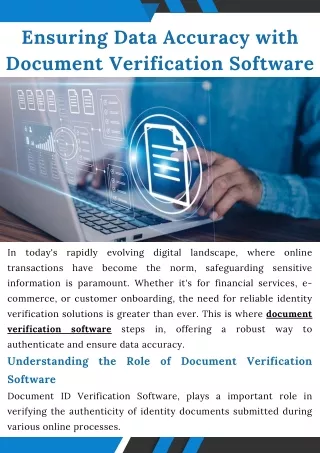 Ensuring Data Accuracy with Document Verification Software