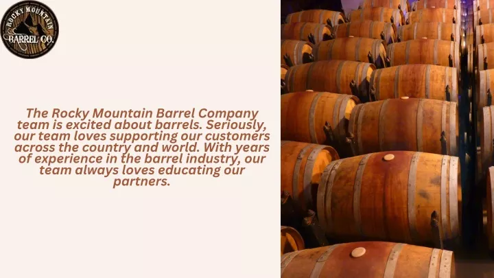the rocky mountain barrel company team is excited