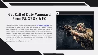 Get Call of Duty Vanguard From PS, XBOX & PC