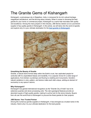 the granite gems of kishangarh