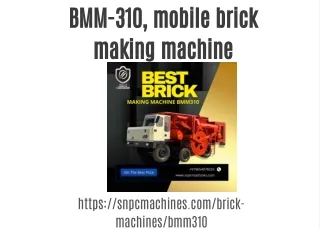 BMM-310, mobile brick making machines