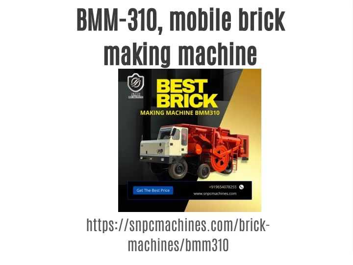 bmm 310 mobile brick making machine