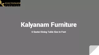 Kalyanam Furniture