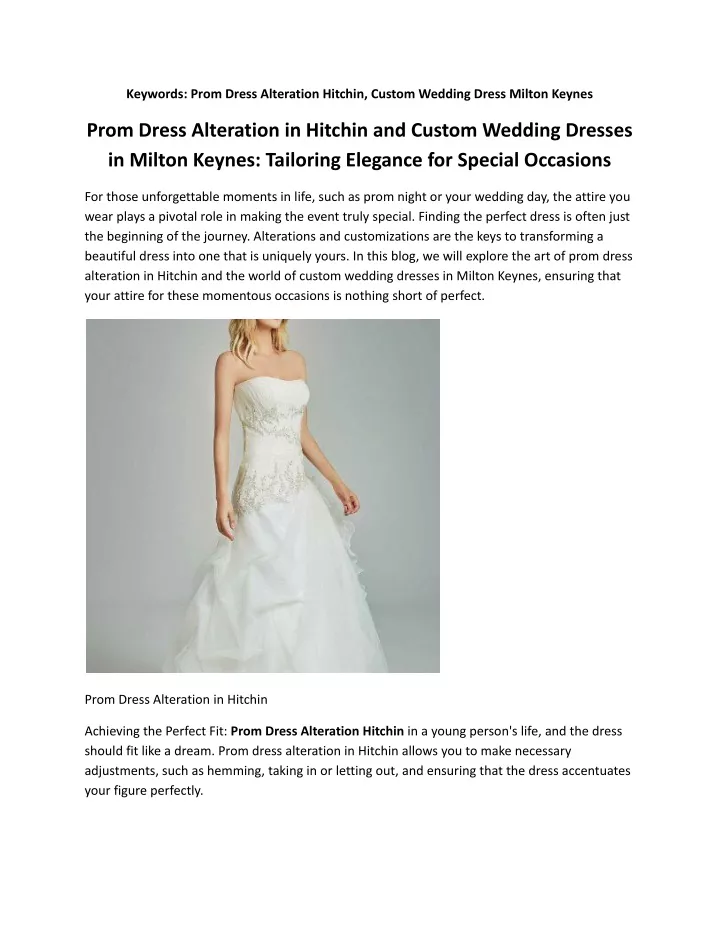 keywords prom dress alteration hitchin custom