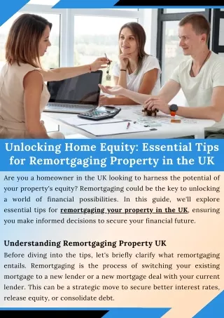 Unlocking Home Equity Essential Tips for Remortgaging Property in the UK