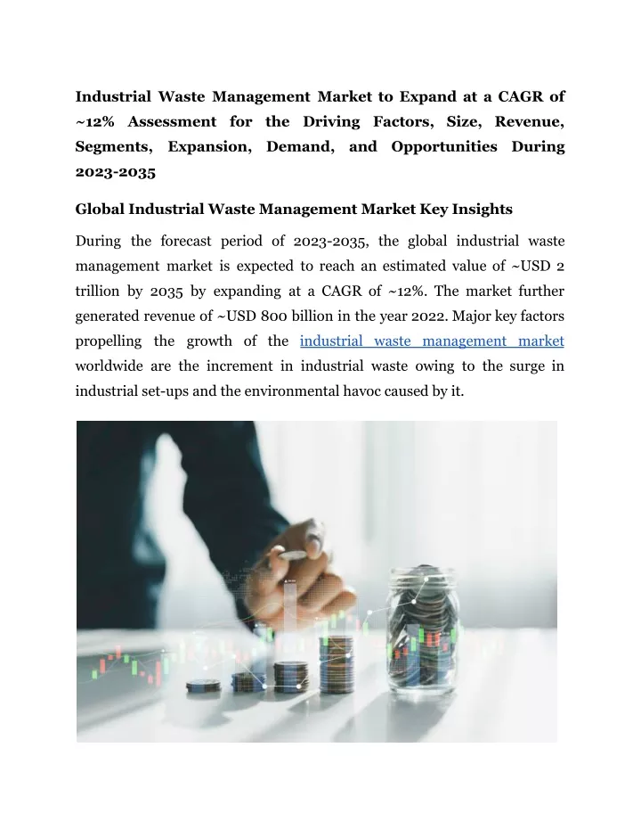 industrial waste management market to expand