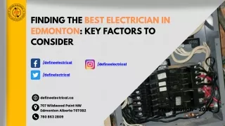 Finding the Best Electrician in Edmonton: Key Factors to Consider